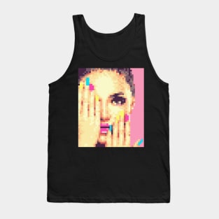 Coy Lady Peeking Tank Top